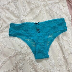 Smart & Sexy blue lace bow underwear